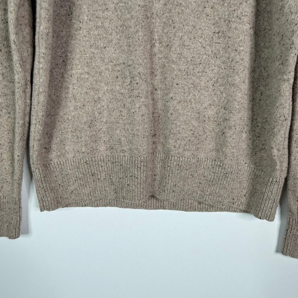 J.Crew Donegal Elbow Patch Sweater 05113 Tan Brown Mens Large Lambs Wool - Picture 6 of 10